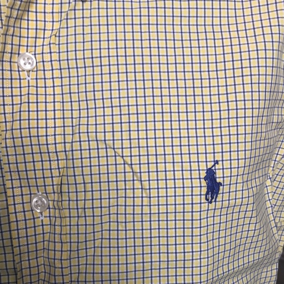 🚨B2G1 POLO RALPH LAUREN Yellow & Blue Short Sleeve Shirt - Picture 3 of 5